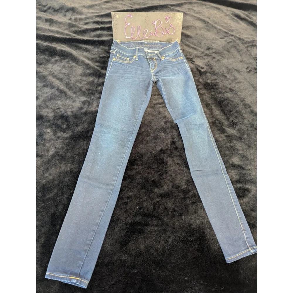 EUC Express Blue Wash Jean Legging 0